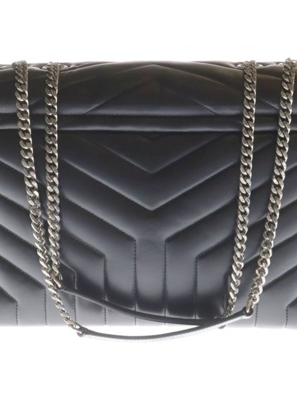 Saint Laurent Yves Loulou Lou Quilted Leather Chain Shoulder Bag Black - Picture 2 of 6